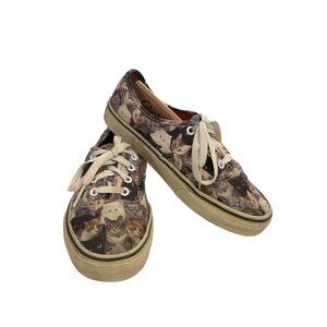 Vans Cat Print unisex size Mens 5  Womens 6.5 Canvas Casual Sneakers  Shoes